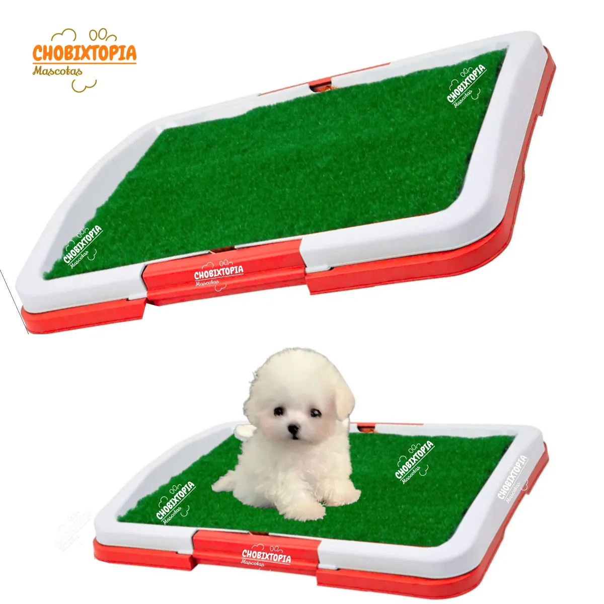 GENERICO - BAÑO PORTATIL ECOLOGICO ROJO CON GRAS CHICO SIN BANDEJA