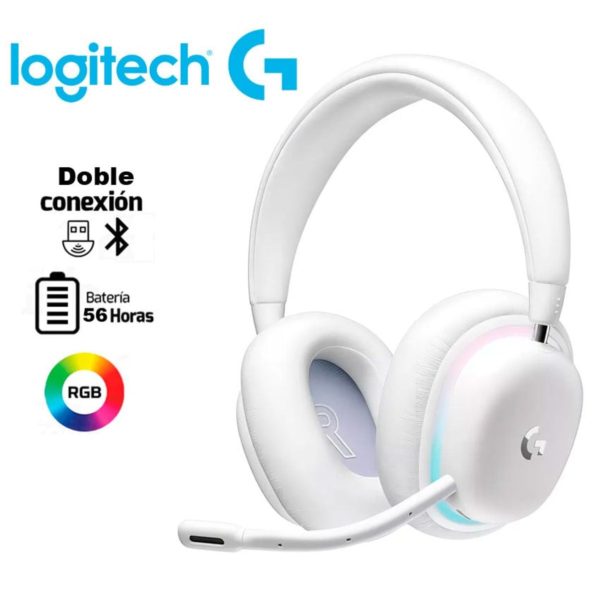 LOGITECH - Logitech G735 LIGHTSPEEDBLUETOOTH RGB Auriculares Gaming Inalámbricos