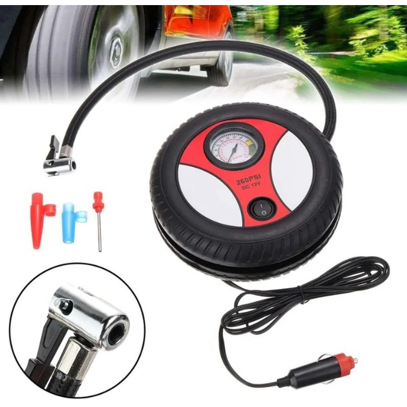 GENERICO - MINI COMPRESOR INFLADOR DE LLANTAS PARA AUTOS