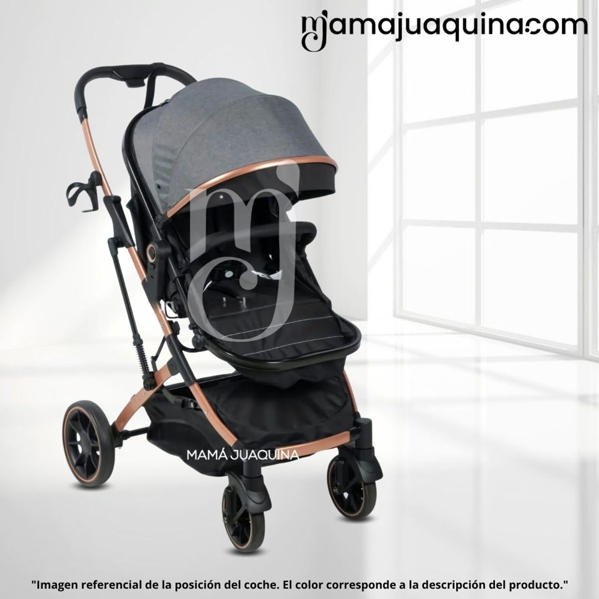 KIDS - Coche Moisés Travel System «BREYELL» de Lujo Pink