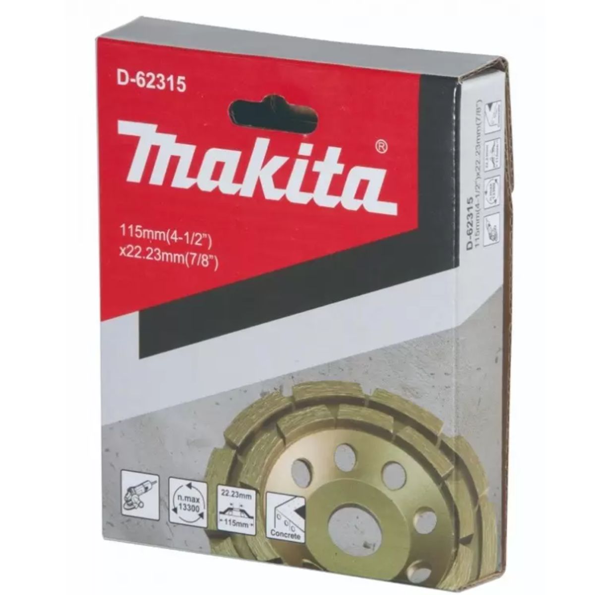 MAKITA - Copa Diamantada Abrasivo 4 1/2" 115mm x 22mm