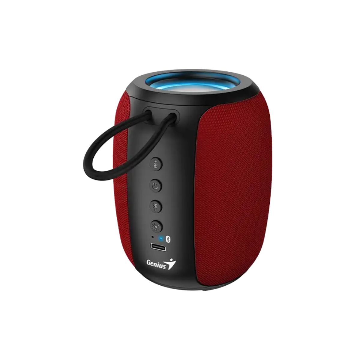 GENIUS - PARLANTE GENIUS SP-915 BLUETOOTH 5W 6H MIC AI COPILOT RGB NEGRO ROJO