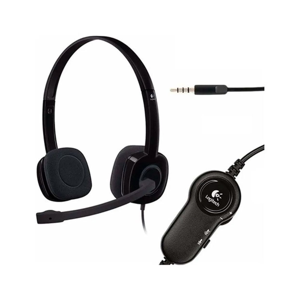 LOGITECH - Logitech H151 Stereo Auriculares con Micrófono para PC Smartphones