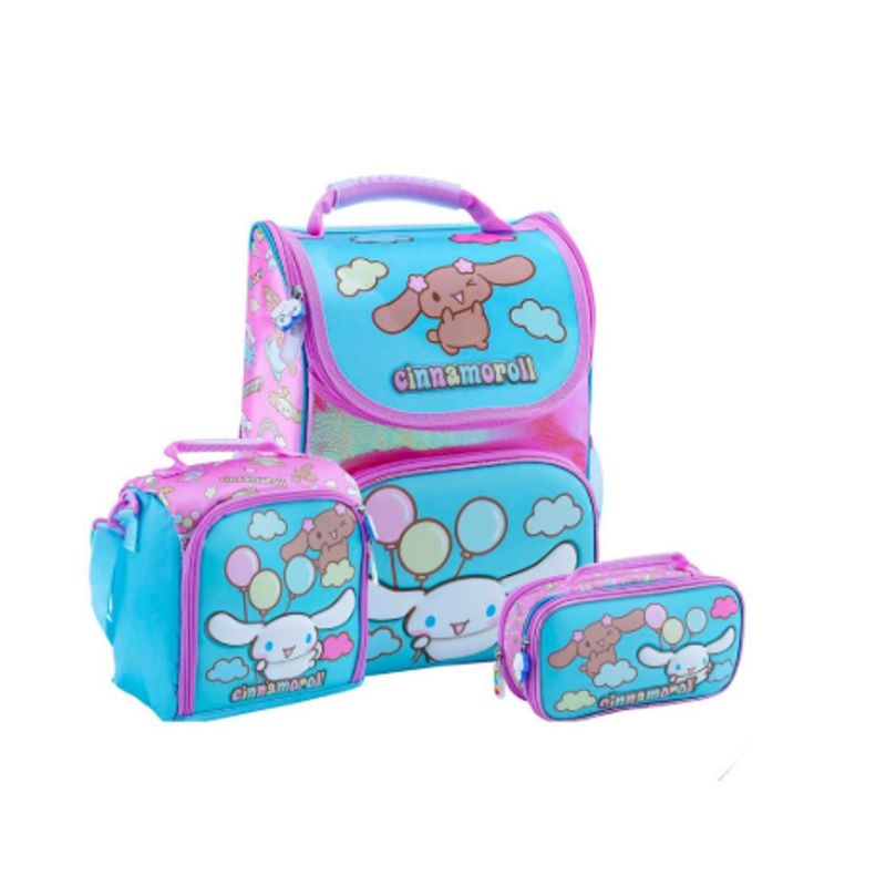 GENERICO - Set Mochila+Lonchera+Cartuchera Cinnamoroll