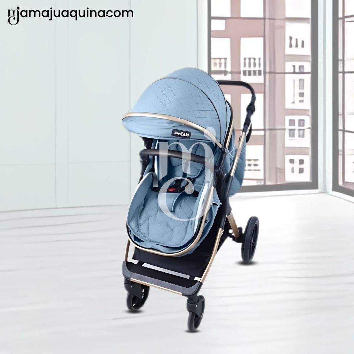 KIDS - Coche Moisés Travel System de Lujo «NAPOLY PRO» Edición Limitada Sky Blue