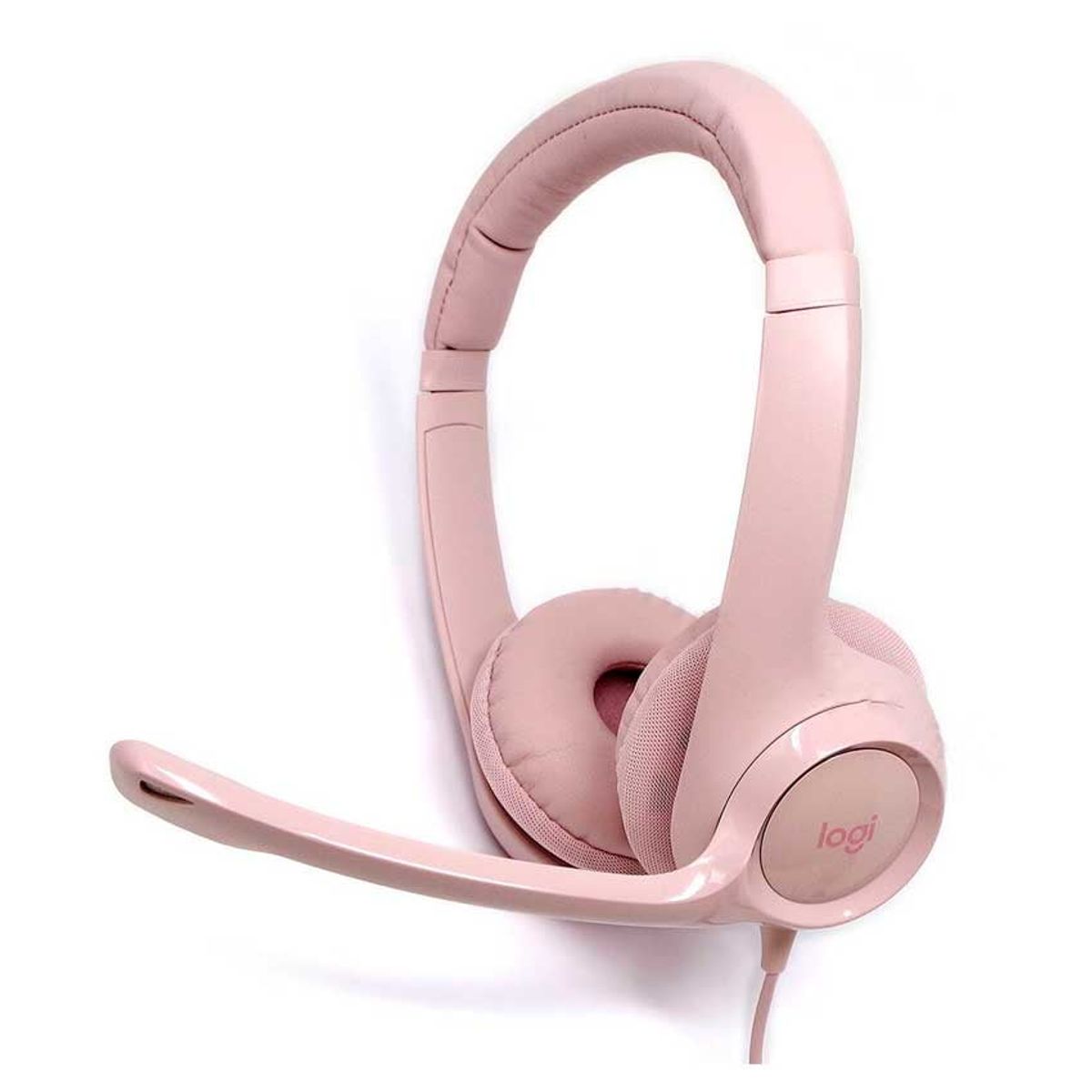 LOGITECH - Logitech H390 Rosa Auriculares USB con Micrófono Ajustable y Confort