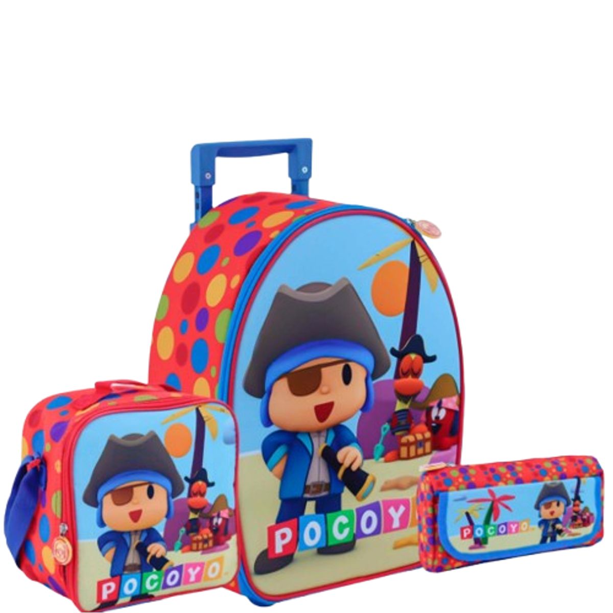 GENERICO - Pack de Maleta+lonchera+cartuchera Pocoyo