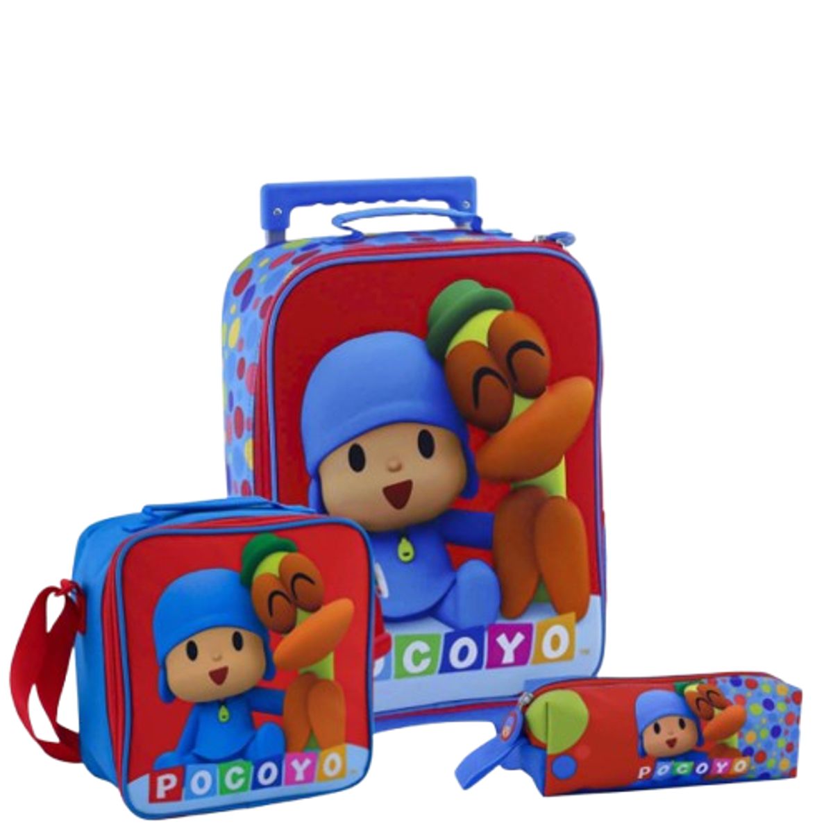 GENERICO - Pack de Maleta+lonchera+cartuchera Pocoyo
