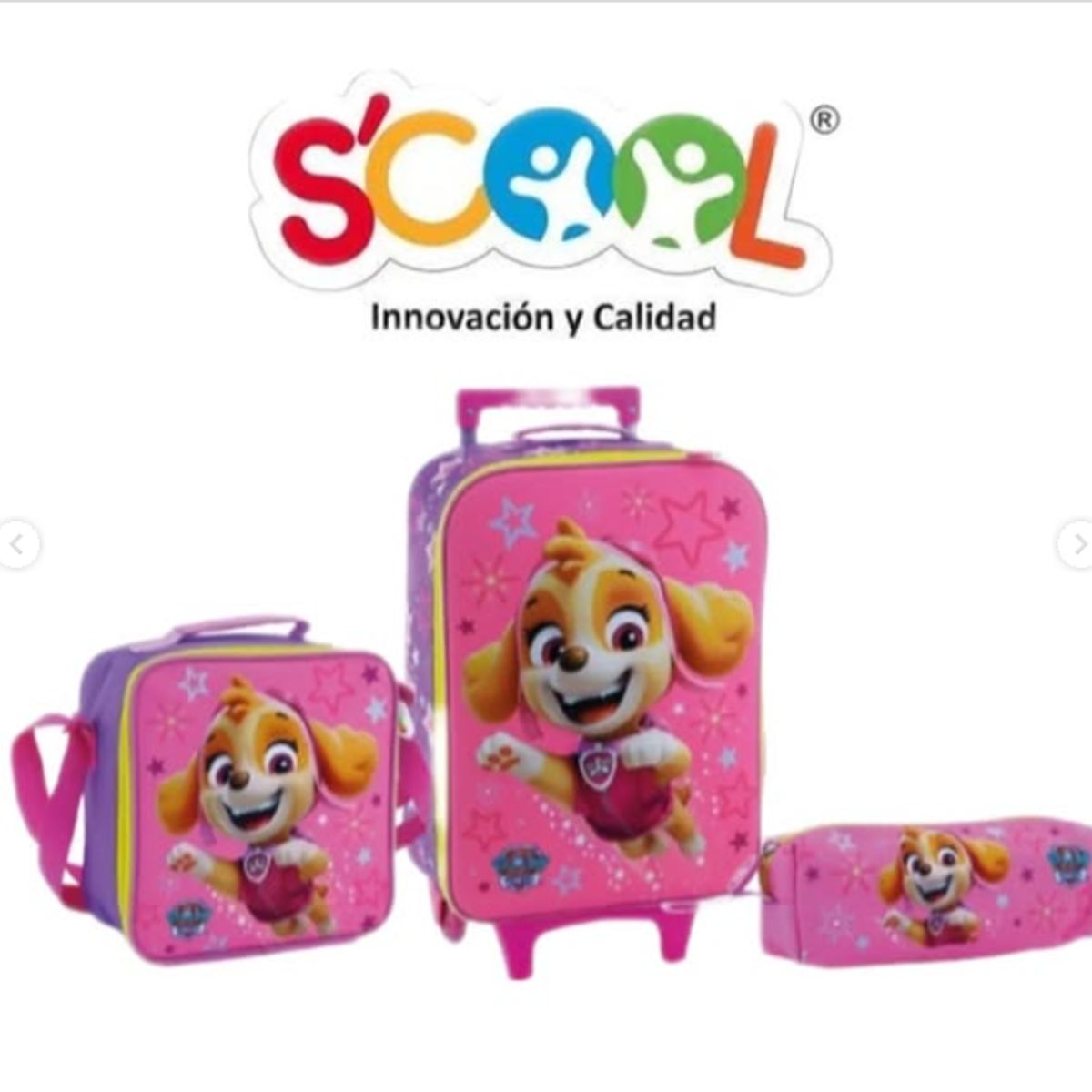 GENERICO - Pack de Maleta+lonchera+cartuchera Paw Patrol