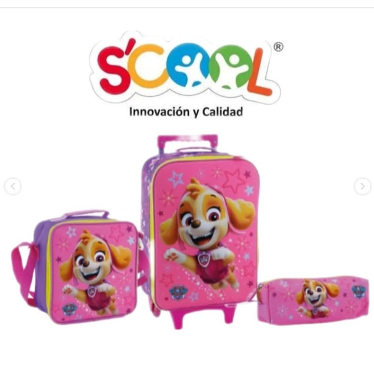 GENERICO - Pack de Maleta+lonchera+cartuchera Paw Patrol