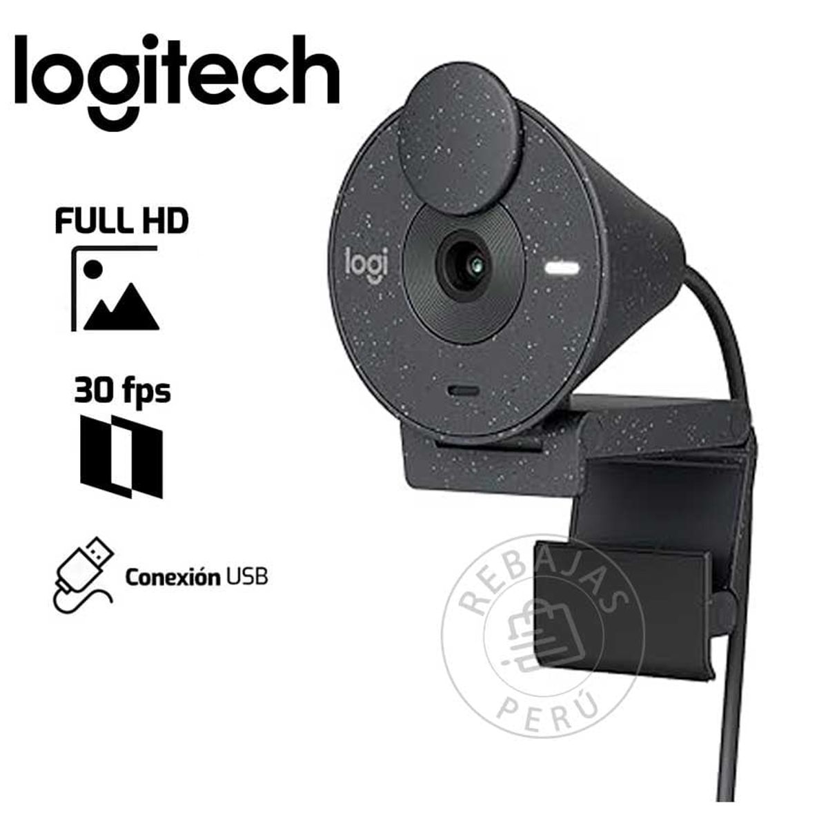 LOGITECH - Logitech Brio 305 Webcam Full HD 1080p con Micrófono y Tapa Privacidad