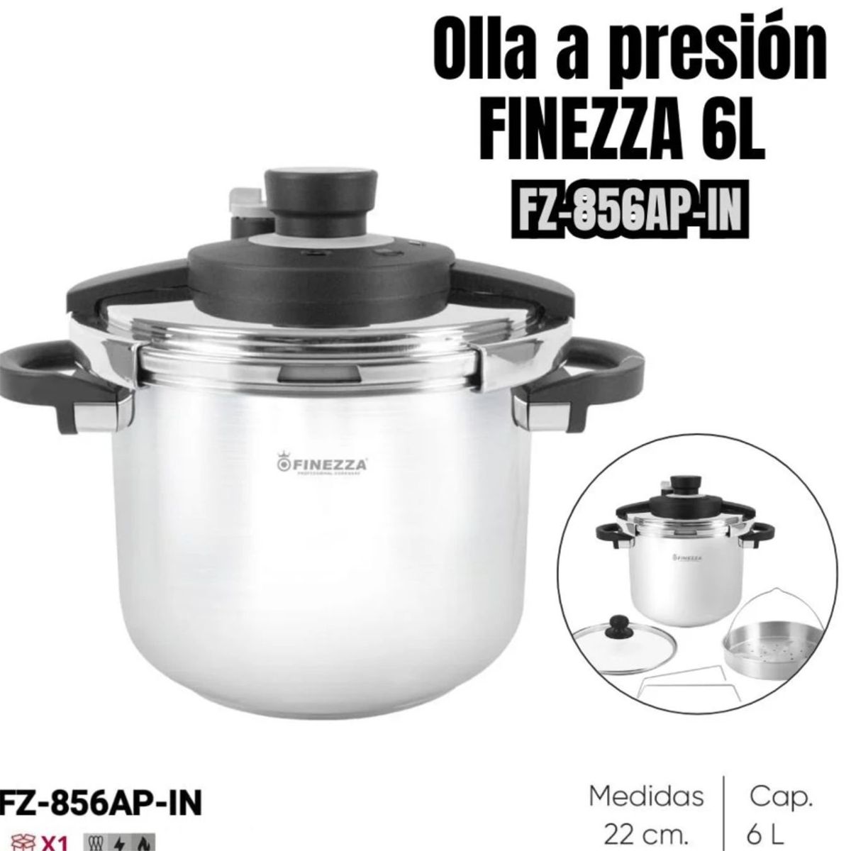 FINEZZA - Olla a presión 6LFZ-856AP-IN