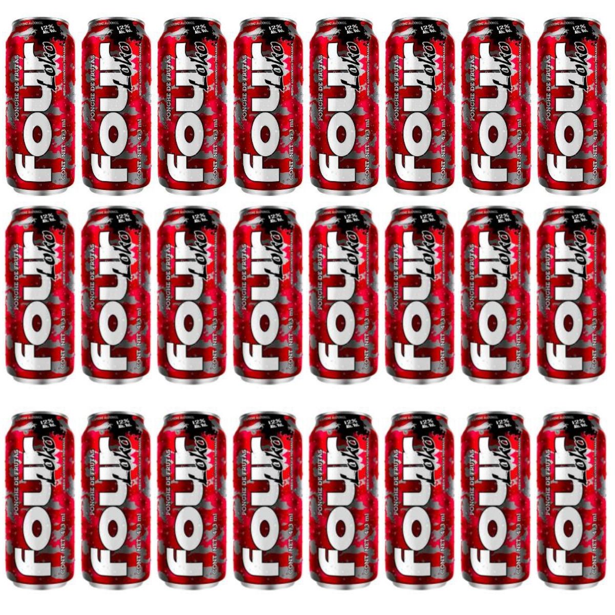 GENERICO - Four Loko Ponche de Frutas Lata 473ML - 24 UND