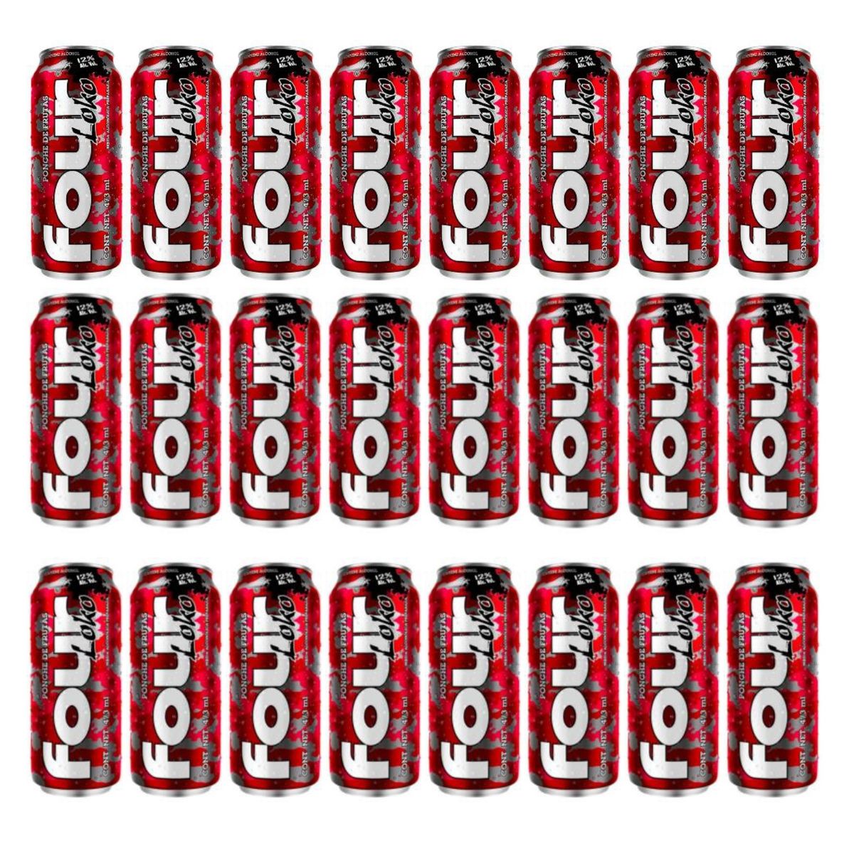 GENERICO - Four Loko Ponche de Frutas Lata 473ML - 24 UND