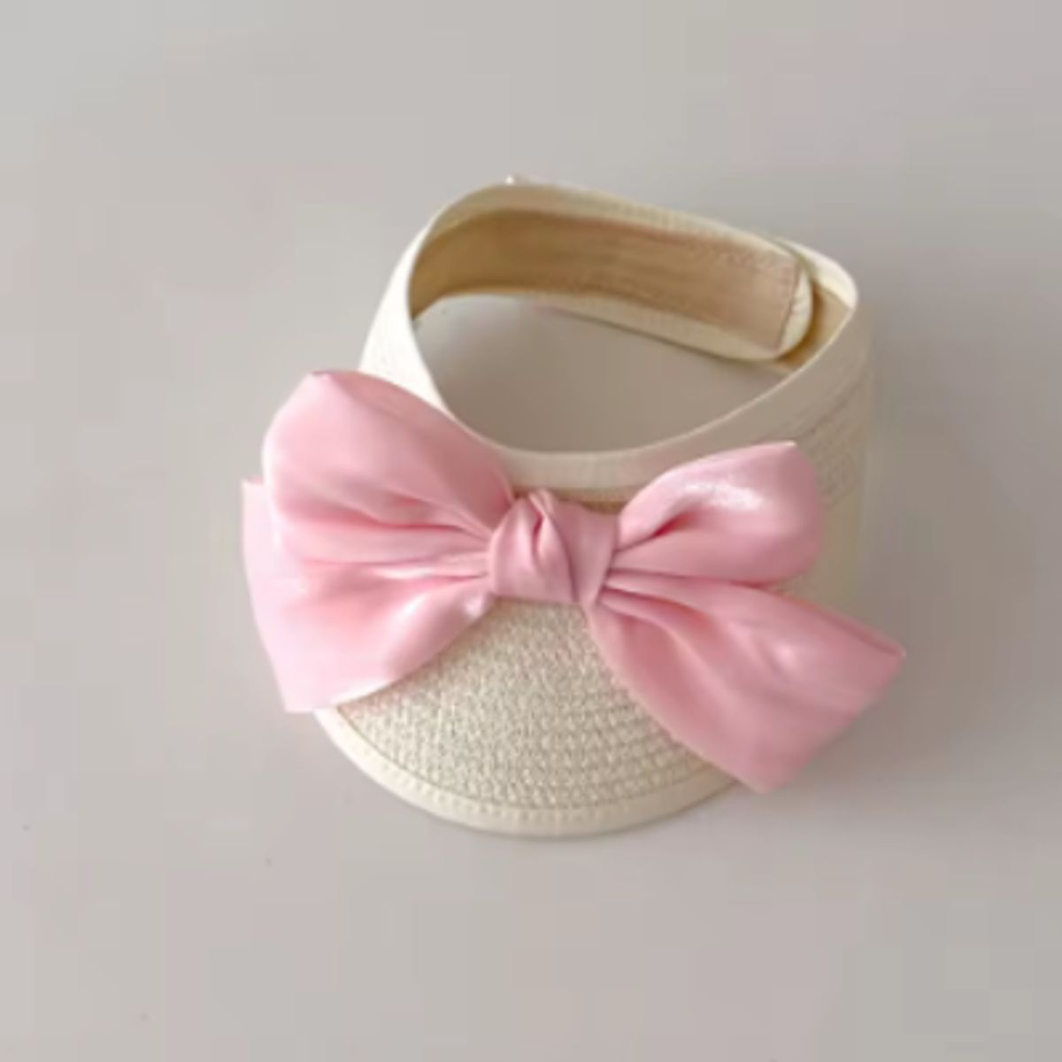 GENERICO - Sombrero de protección solar papa niña con lazo White