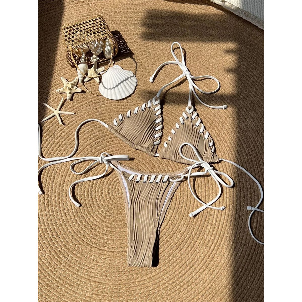 GENERICO - Bikini Mujer Brasileño 2 piezas Café