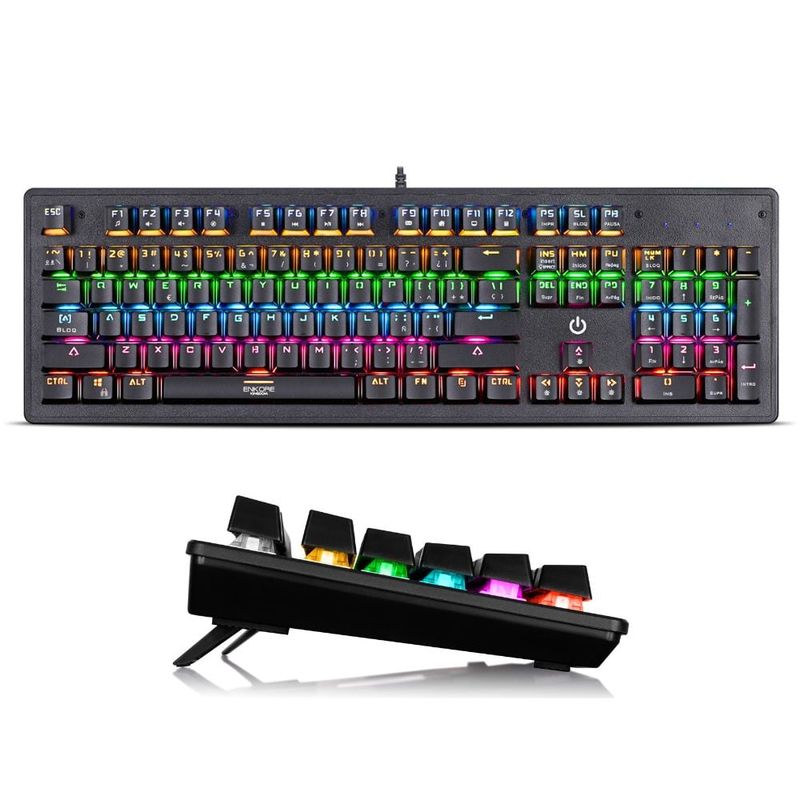ENKORE - Teclado Gamer Mecánico Kingdom Led Rainbow ENK1001
