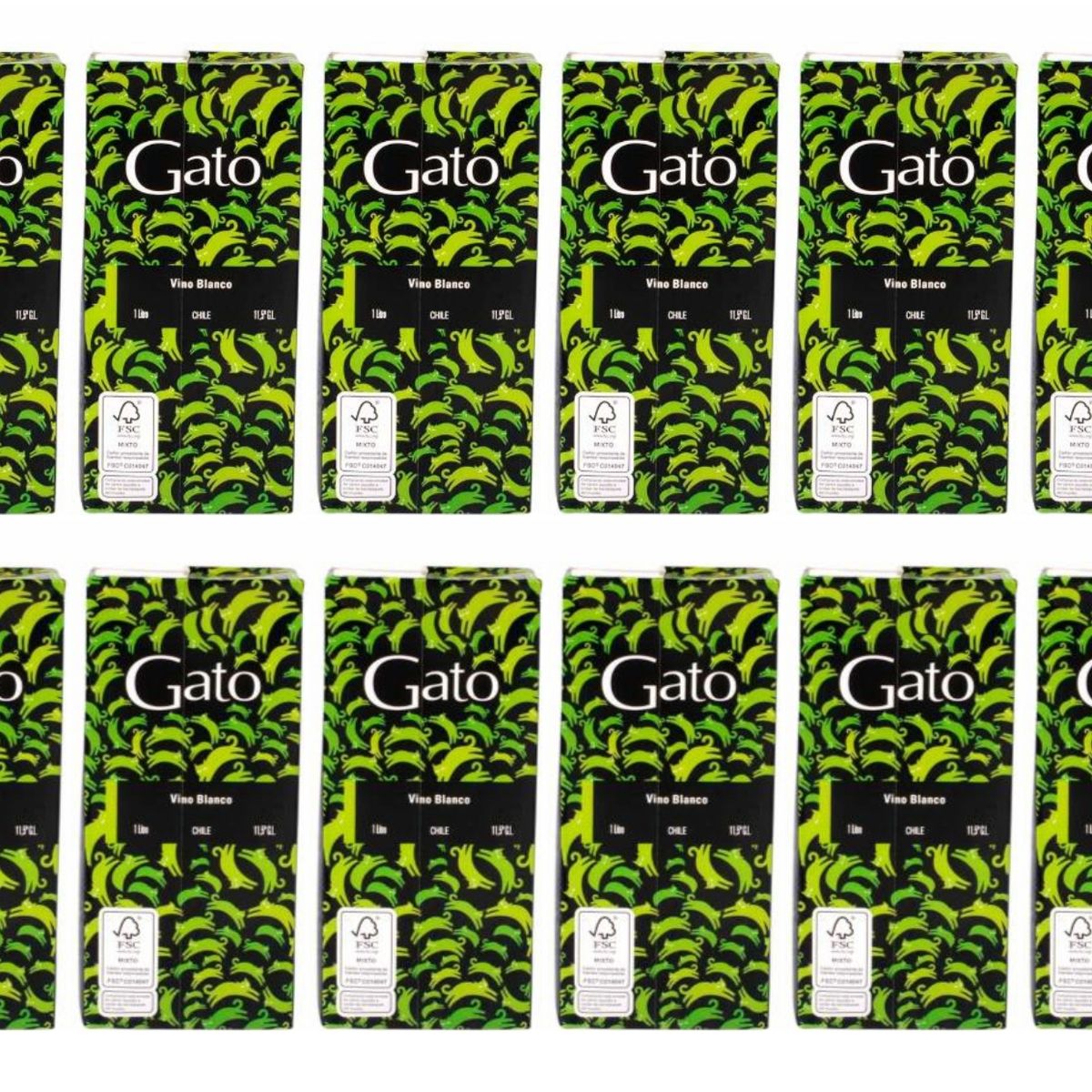 GENERICO - Vino Gato Blanco Tetra 1L - 12 UND