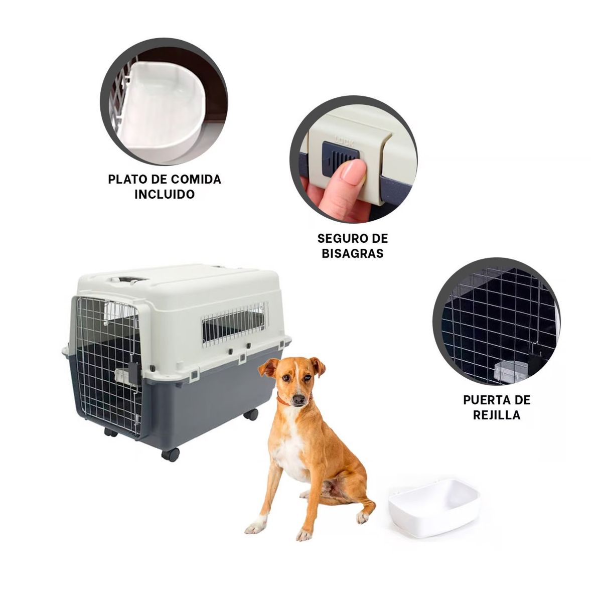 OEM - Kennel Transportador Mascota L80 FIBRA  AVION