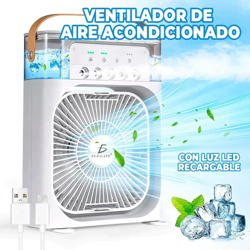 GENERICO - VENTILADOR AIRE ACONDICIONADO PORTATIL 3 EN 1 ENFRIADOR HUMIFICADOR