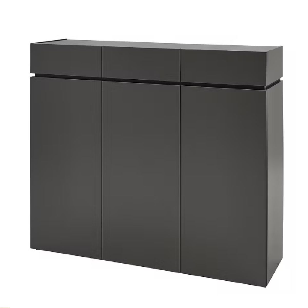 GENERICO - Zapatera Moderna Milena 3 Cajones Negro R&R Muebles