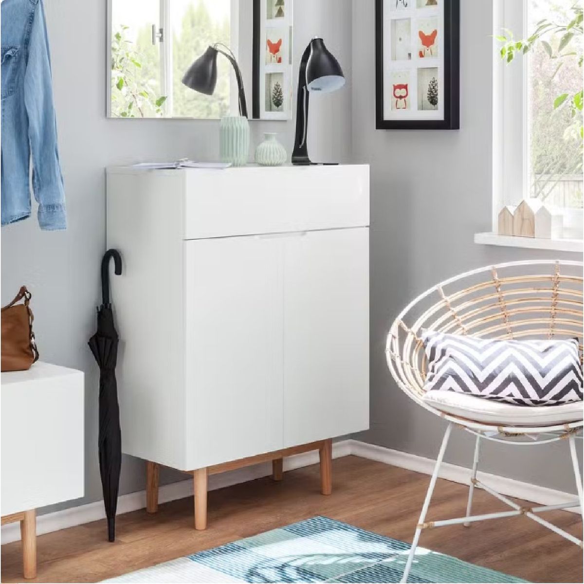 GENERICO - Zapatera Moderna Norma Blanco R&R MUEBLES