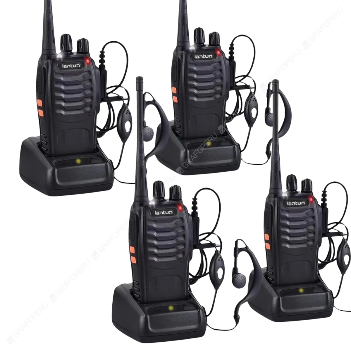 OEM - Radio Comunicación Walkie Talkie Seguridad Vigilancia x 04 Unidades