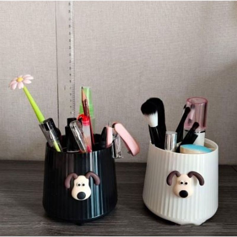 GENERICO - LAPICERA CON DIVISIONES PARA ESCRITORIO NEGRO