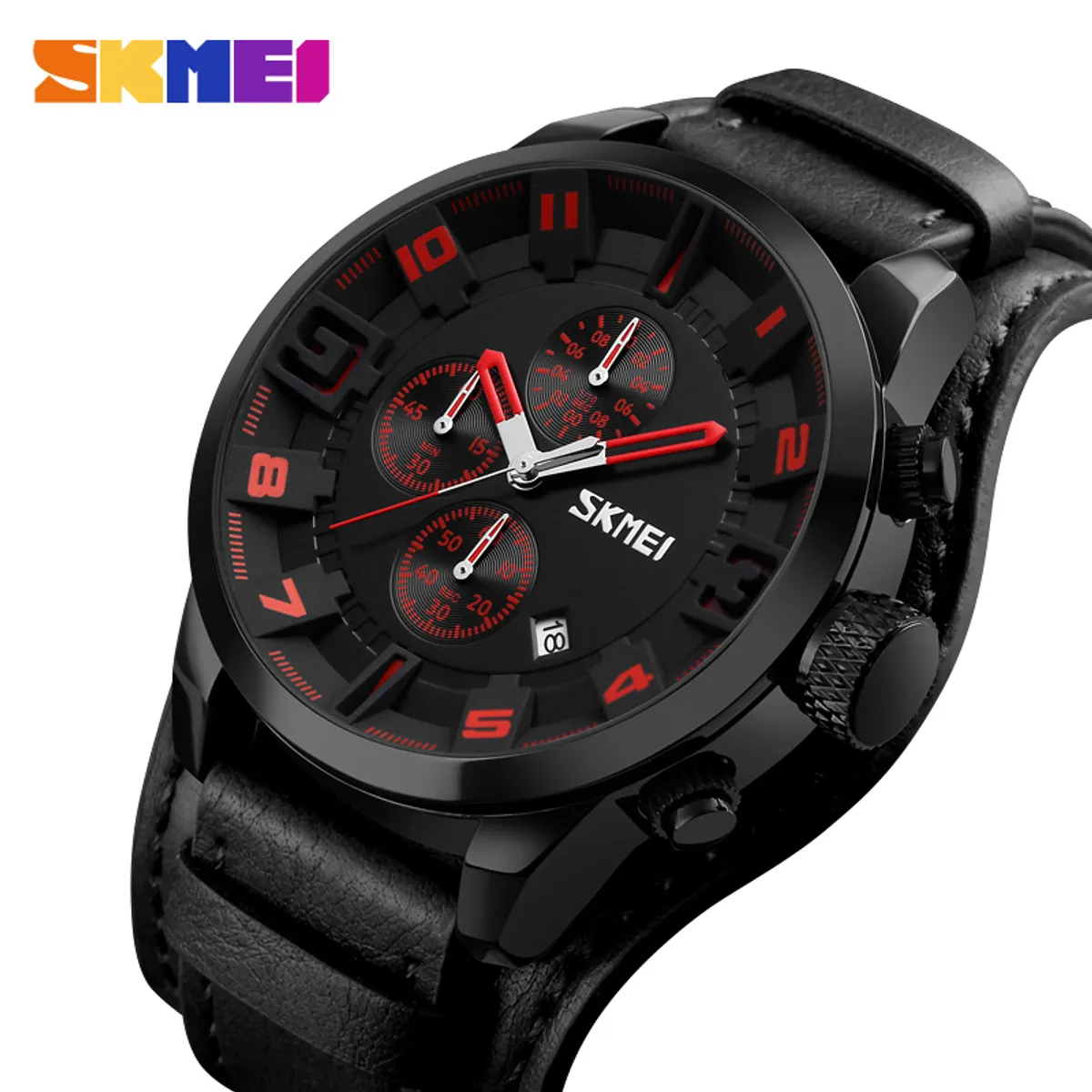 SKMEI - Reloj Skmei 9165 Negro Correa de cuero