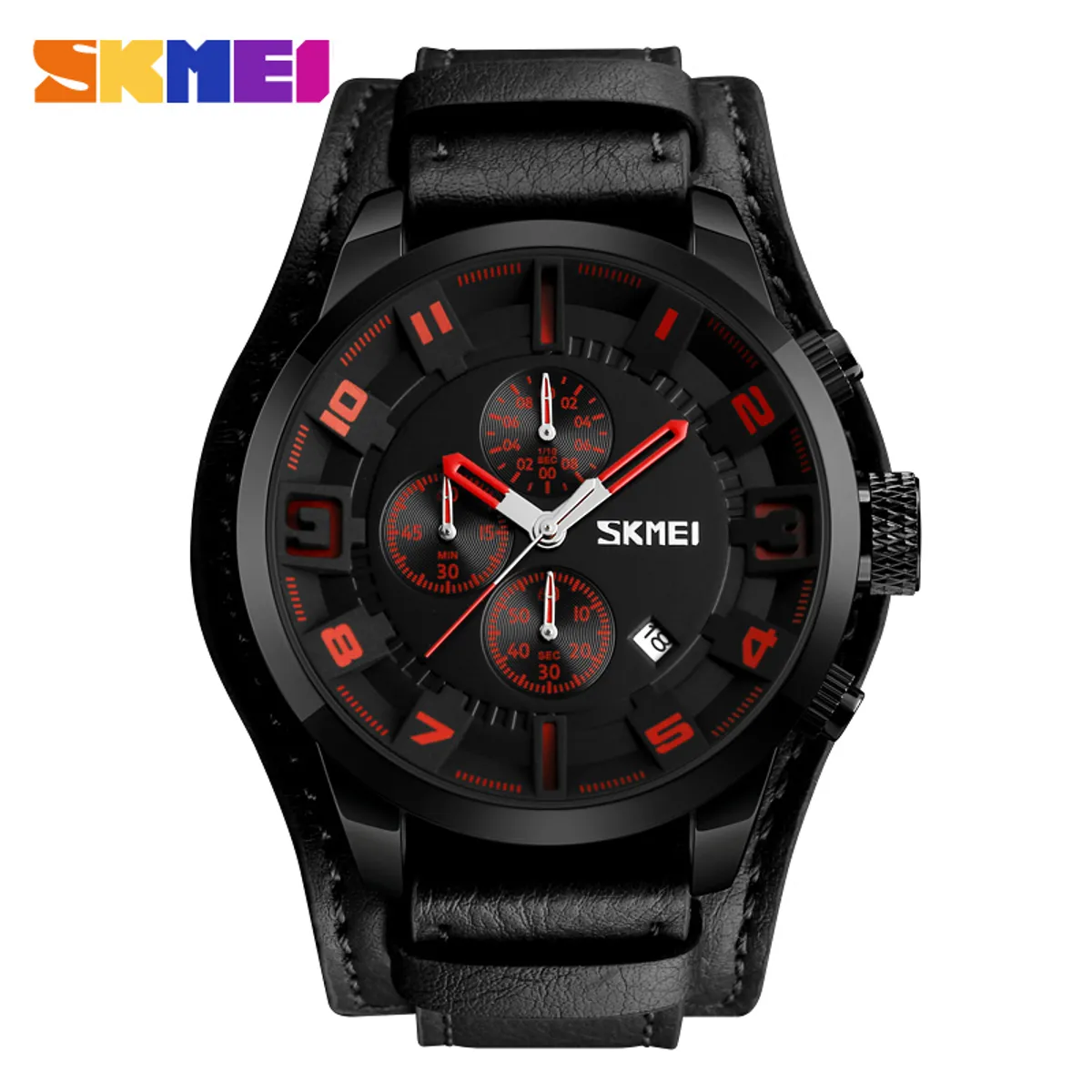 SKMEI - Reloj Skmei 9165 Negro Correa de cuero