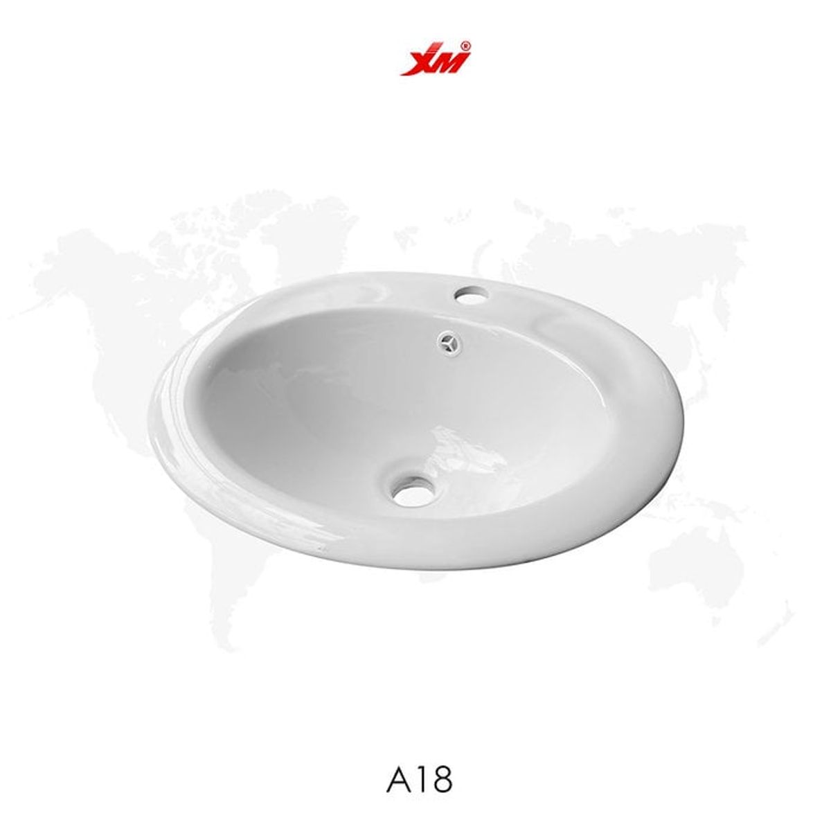 XM - Ovalin de Loza Mod Circular Blanco 47x41x18cm