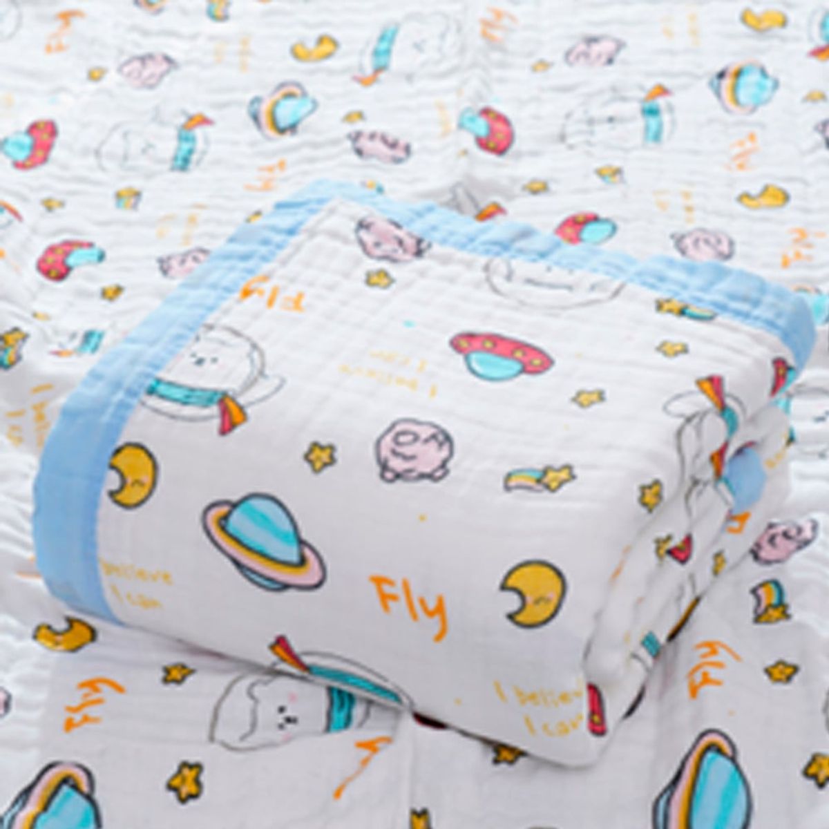 GENERICO - Manta de Muselina para Bebé 100% Algodón 6 Capas