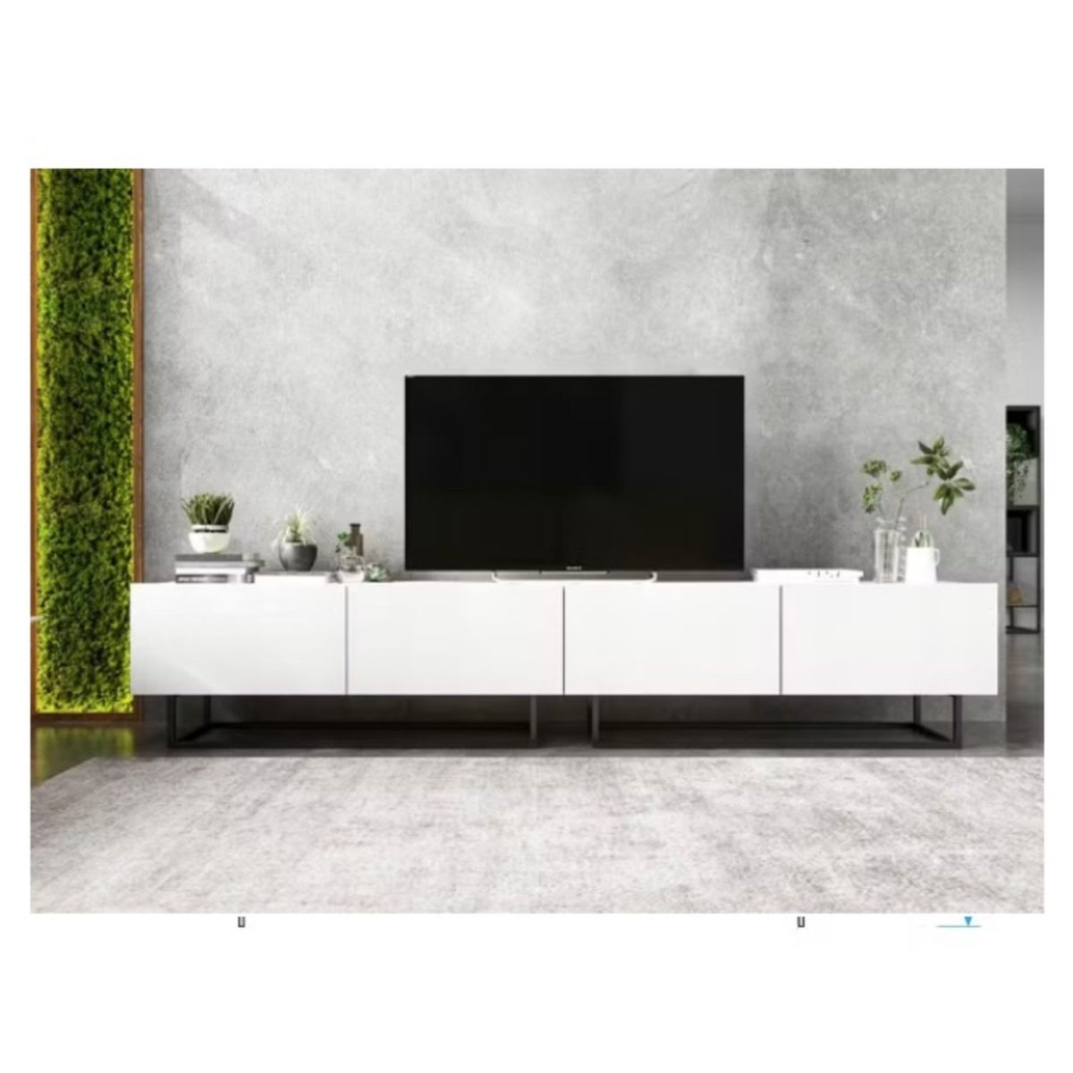 GENERICO - Mesa de TV Moderna Tupac Blanco R&R MUEBLES