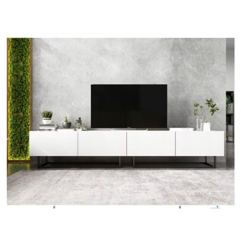 GENERICO - Mesa de TV Moderna Tupac Blanco R&R MUEBLES
