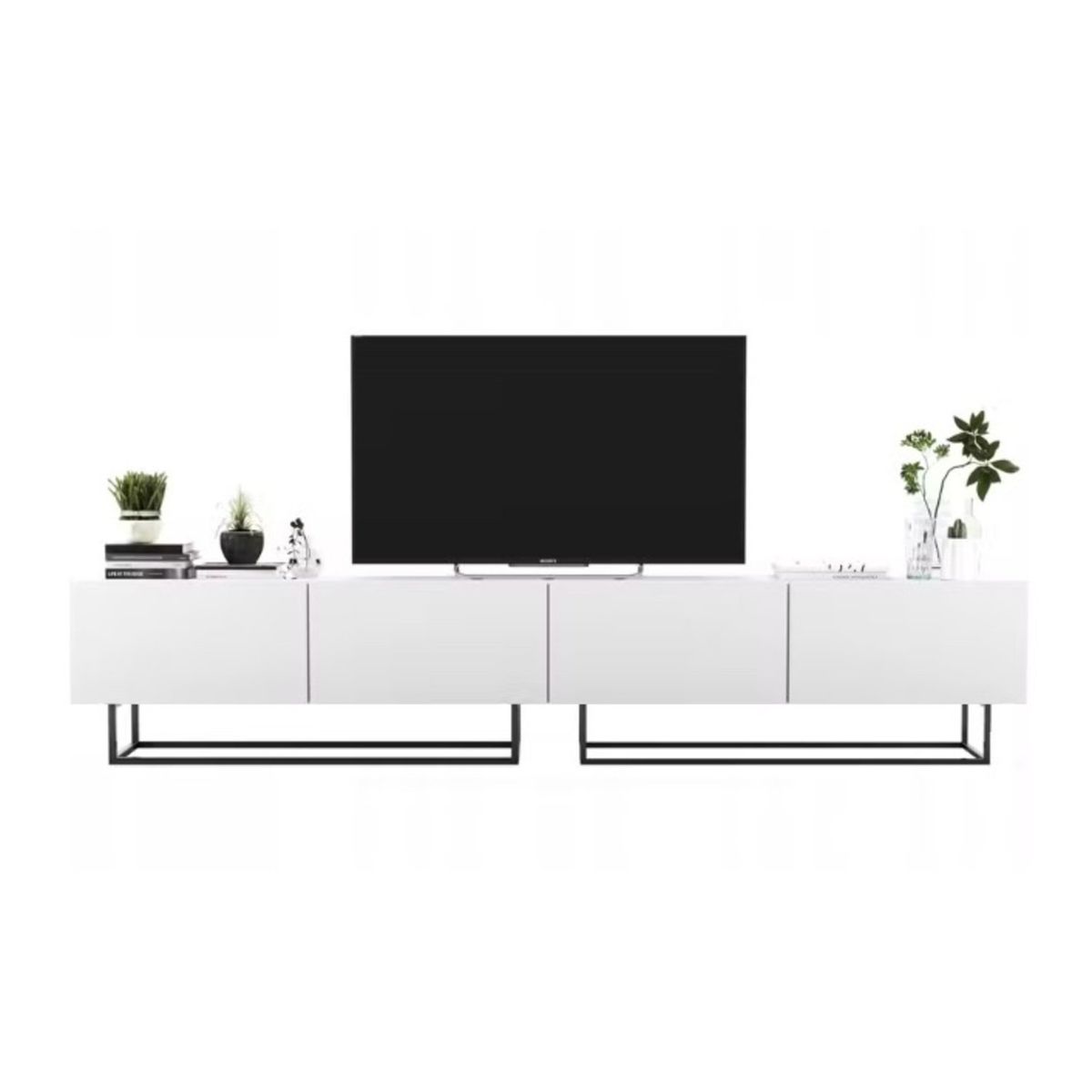 GENERICO - Mesa de TV Moderna Tupac Blanco R&R MUEBLES