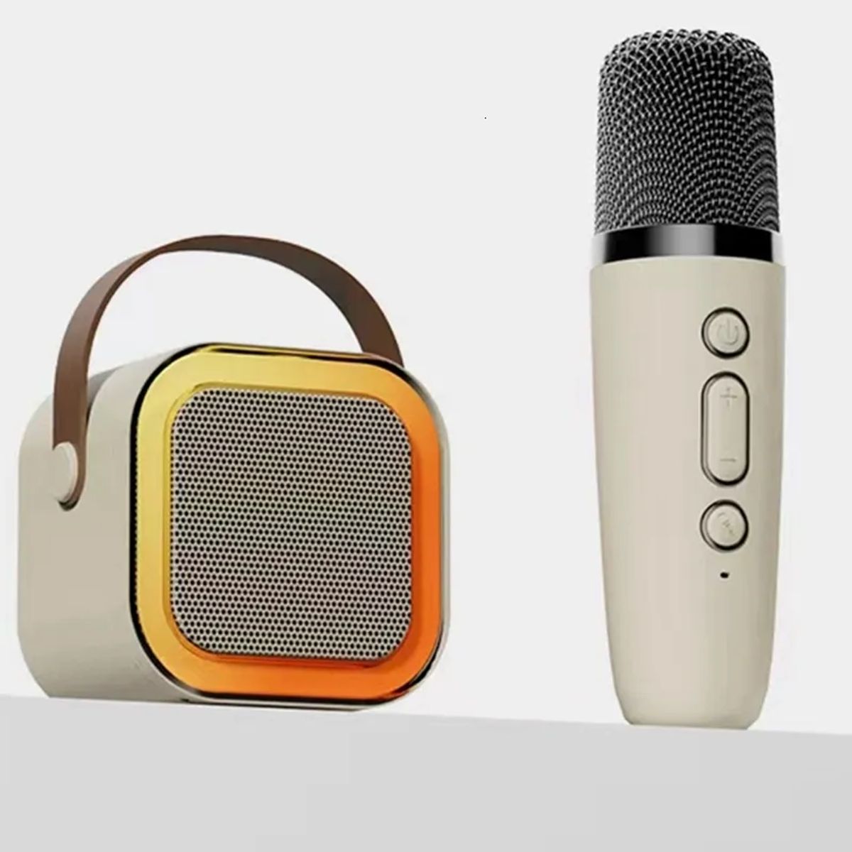 GENERICO - PARLANTE KARAOKE BLUETOOTH C MICROFONO INALAMBRICO LUCES RGB PORTATIL