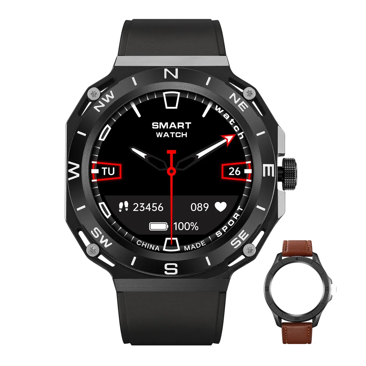 SKMEI - Reloj Skmei S244 Correa Intercambiable Acero y Cuero