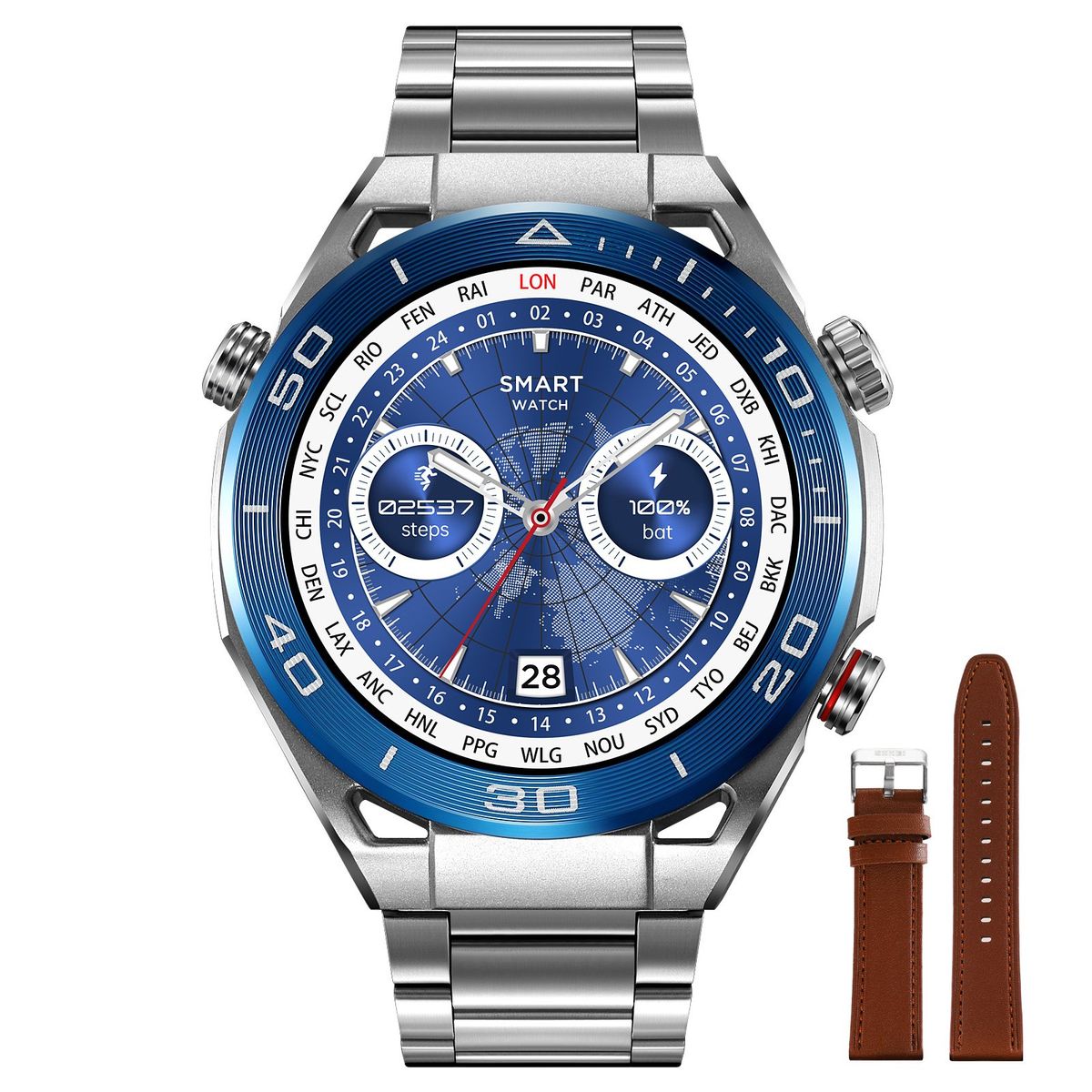 SKMEI - Reloj Skmei S236 Correa Intercambiable Acero y Cuero