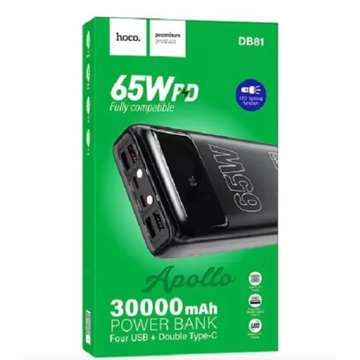 HOCO - POWER BANK 30000 mAh 65W PD CARGA MAC BOOK Y LAPTOP