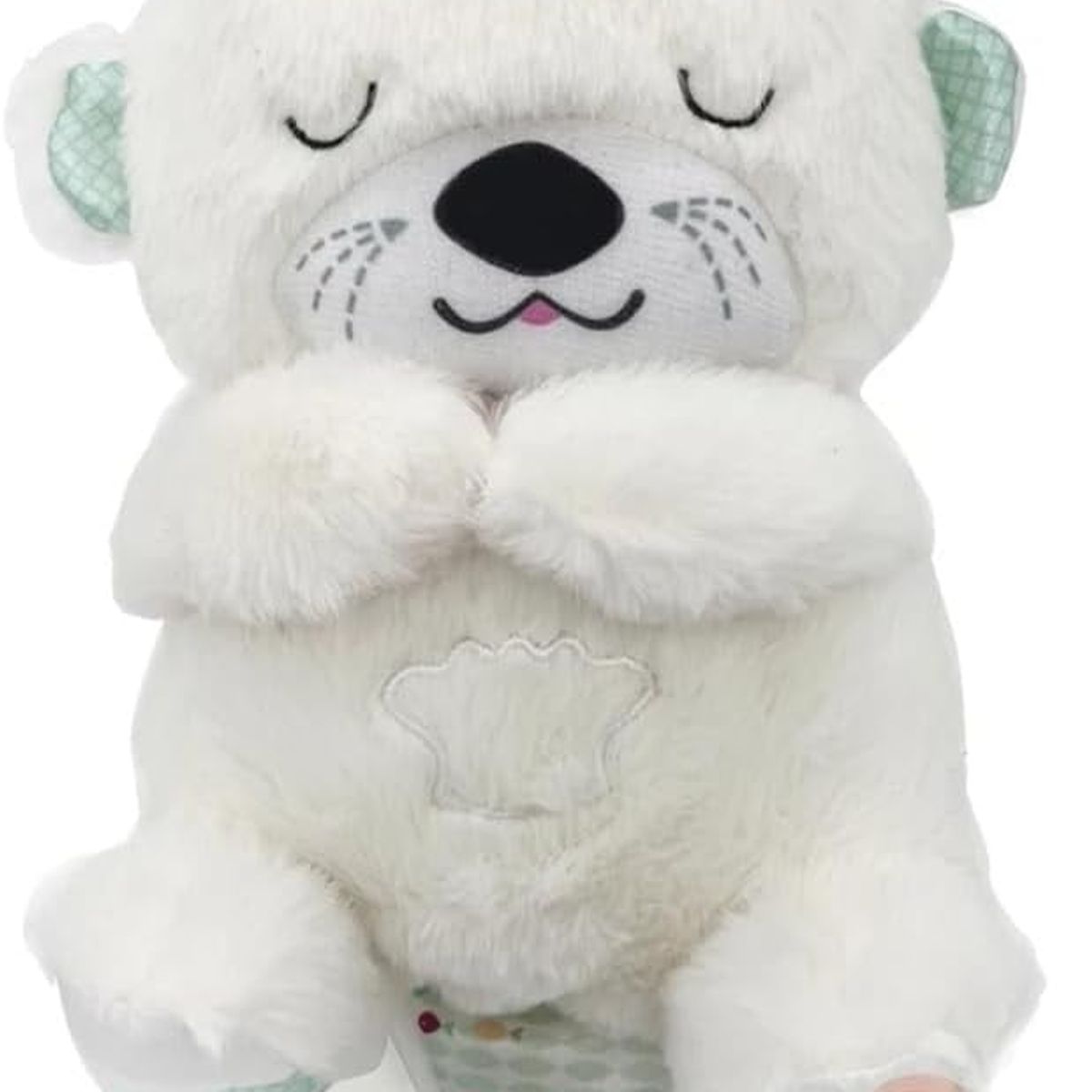 GENERICO - Peluche Nutria Musical Que Respira con Luces Color Perla