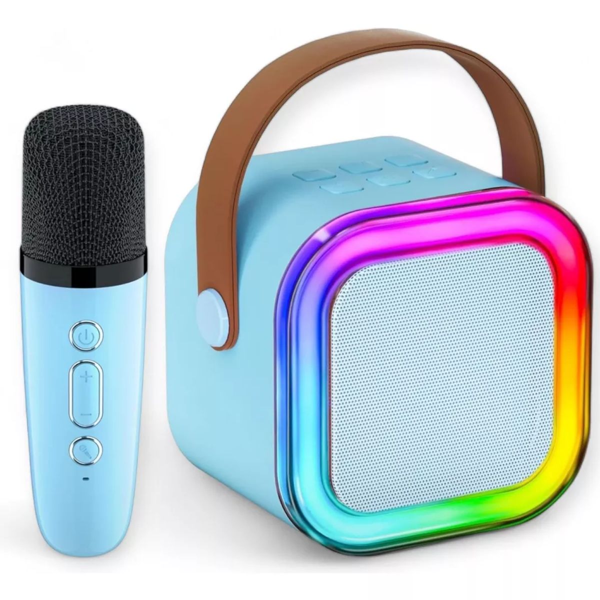 GENERICO - PARLANTE KARAOKE BLUETOOTH C MICROFONO INALAMBRICO RGB LUCES PORTATIL