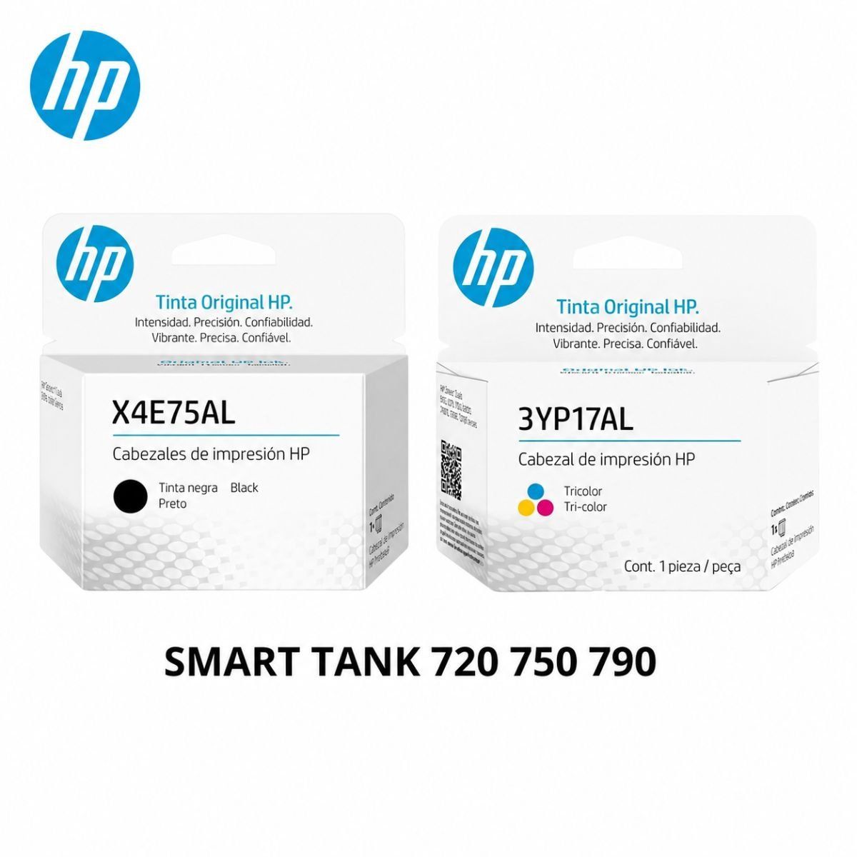 HP - Kit Cabezal HP X4E75AL 3YP17AL Negro Tricolor