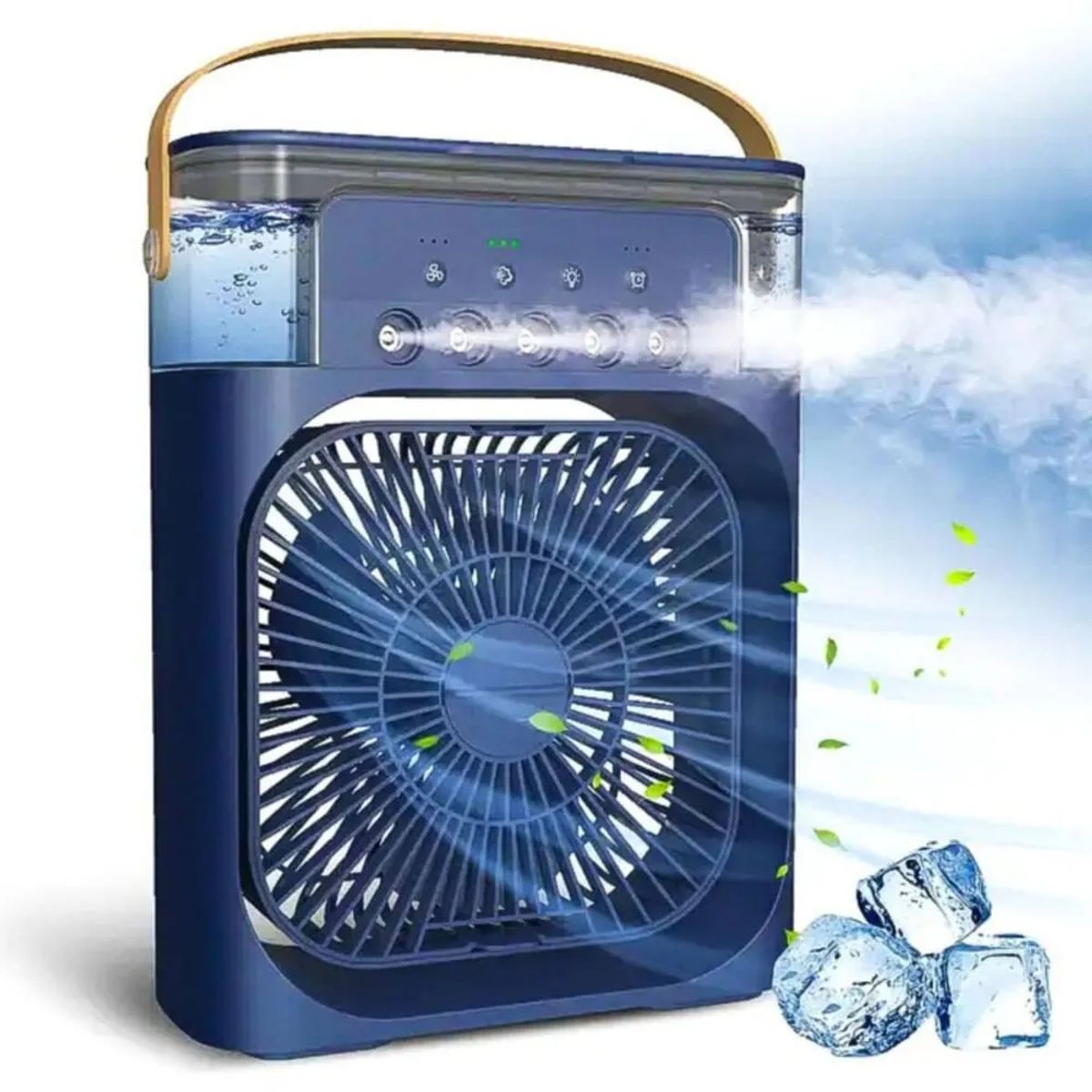 GENERICO - Enfriador Aire Acondicionado Ventilador Portatil Humidificador Azul