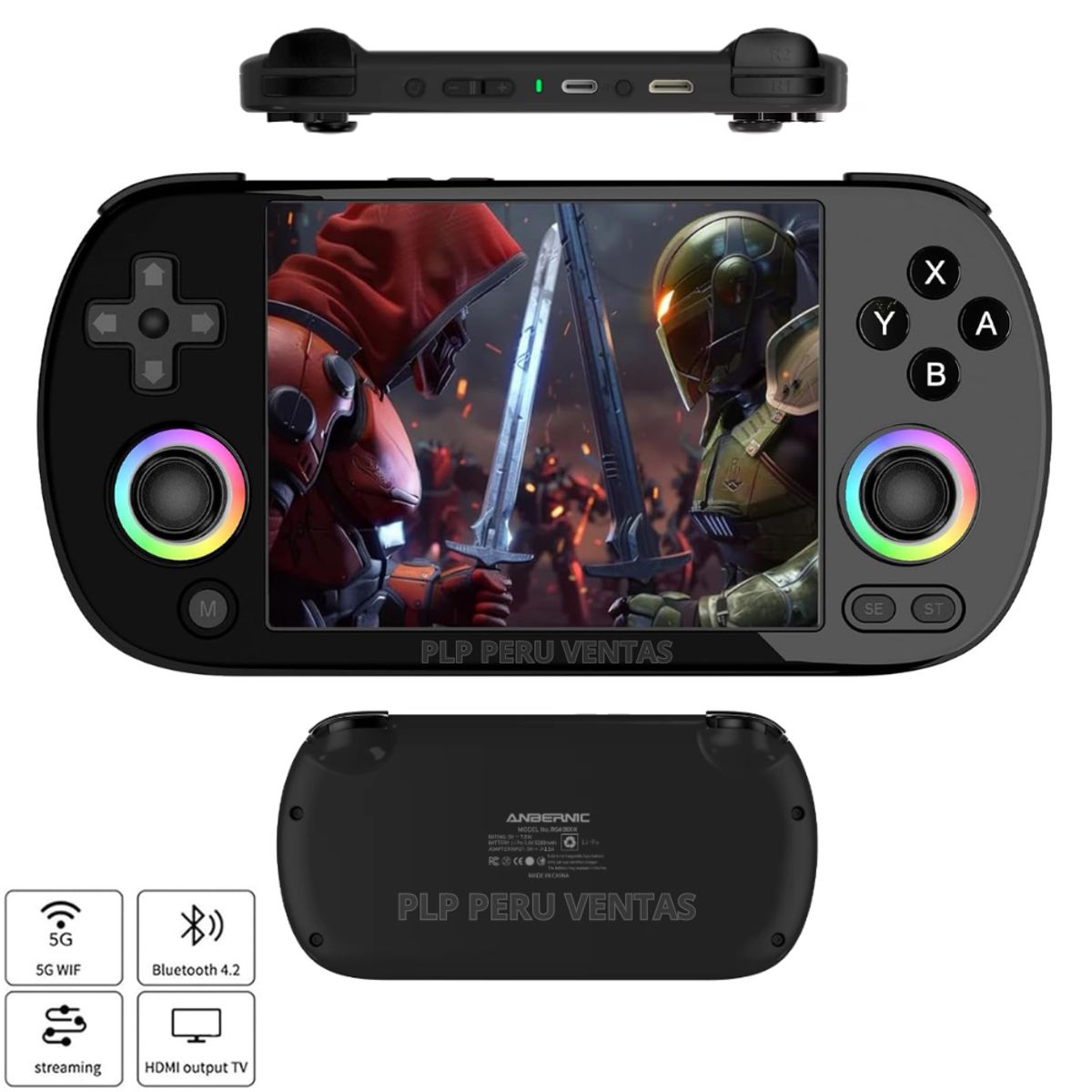 PERU IMPORTACIONES - Juego Portatil RG40XX H 3500mAh 5K Juegos Negro