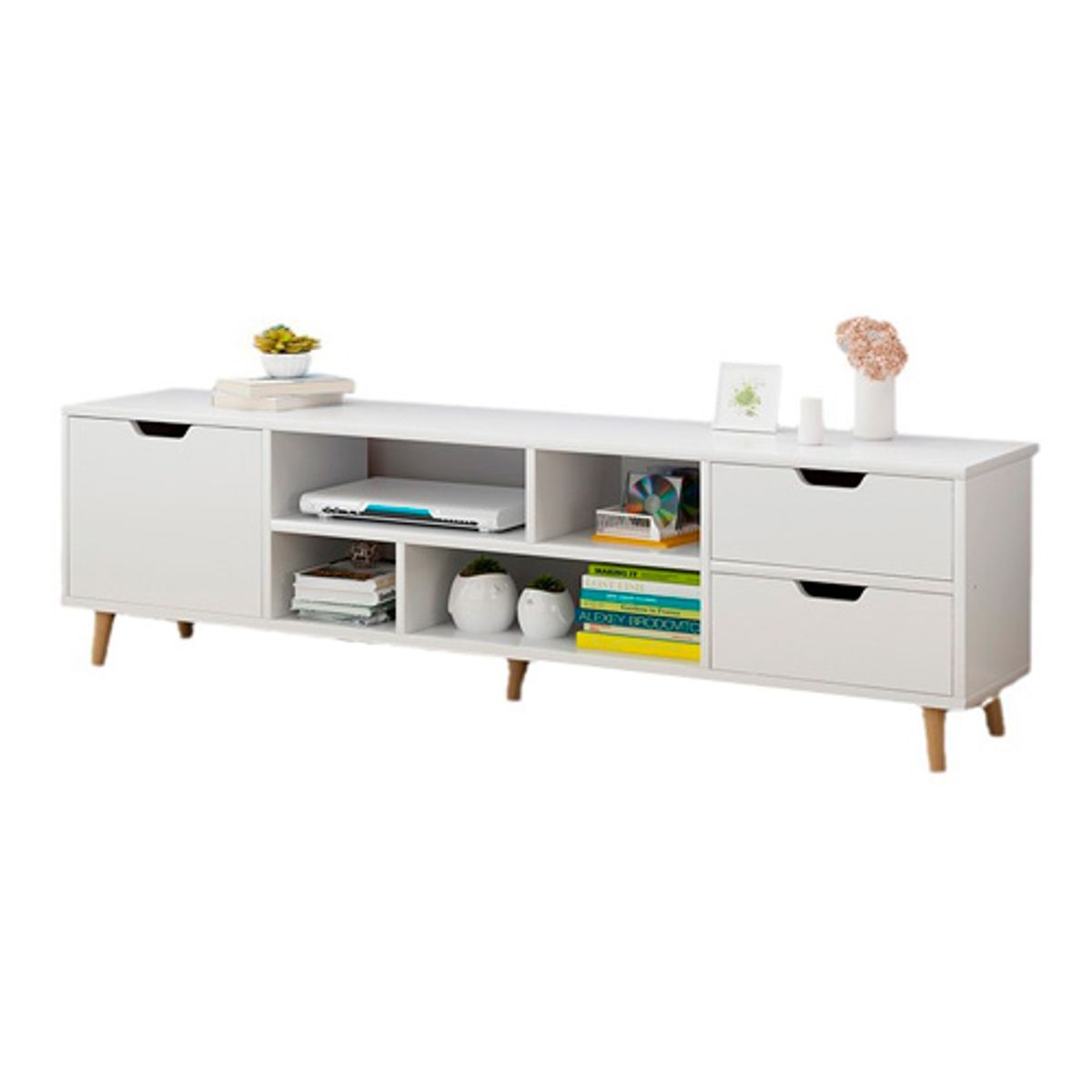 GENERICO - Mueble para TV  Blanco con Diseño Moderno y Funcional