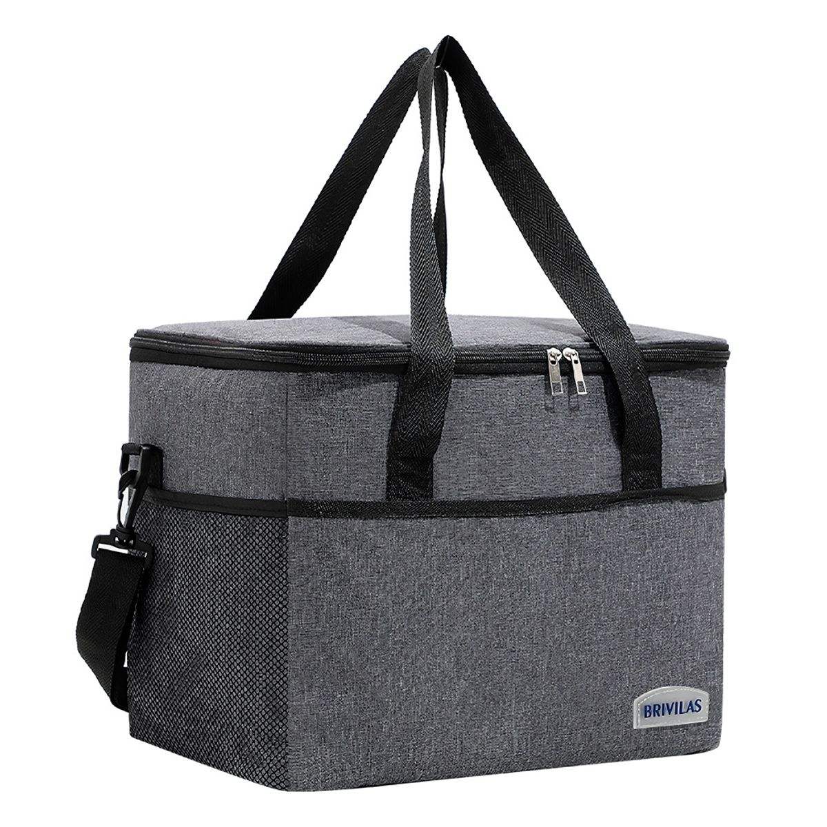 KELLER - Lonchera Térmica para Comida Alimentos con Correa Ajustable Plomo R24