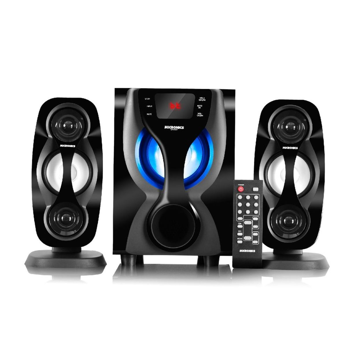 MICRONICS - Parlante Micronics 2.1 SAVAGE MIC S7415BT - Negro