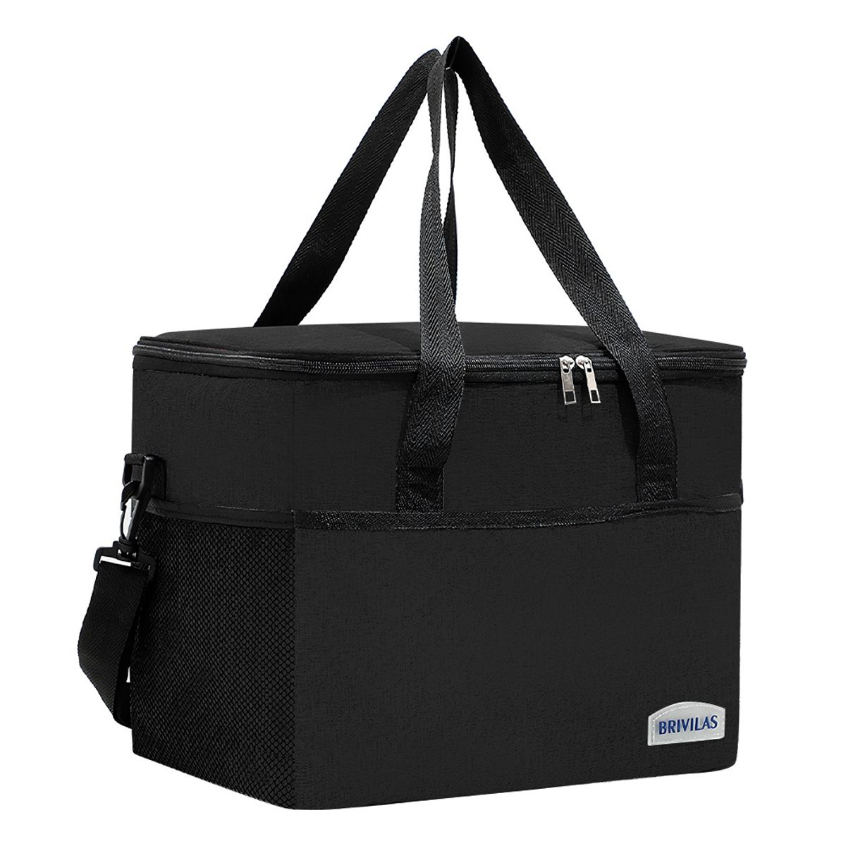 KELLER - Lonchera Térmica para Comida Alimentos con Correa Ajustable Negro R24