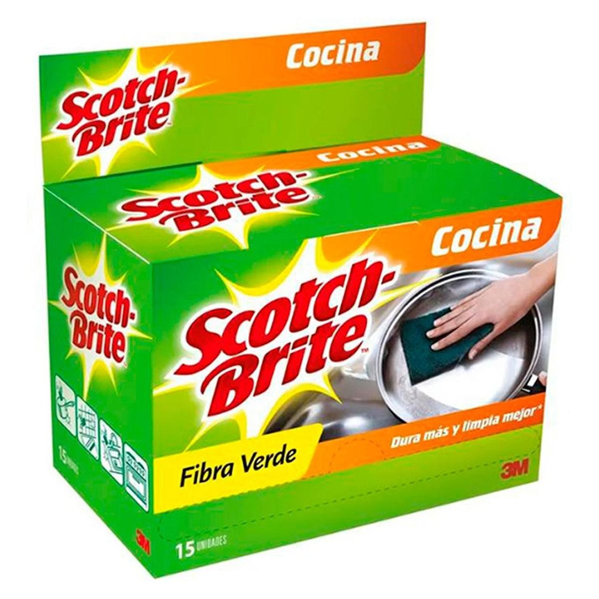 SCOTCH BRITE - Esponja Verde Scotch Brite Display x15
