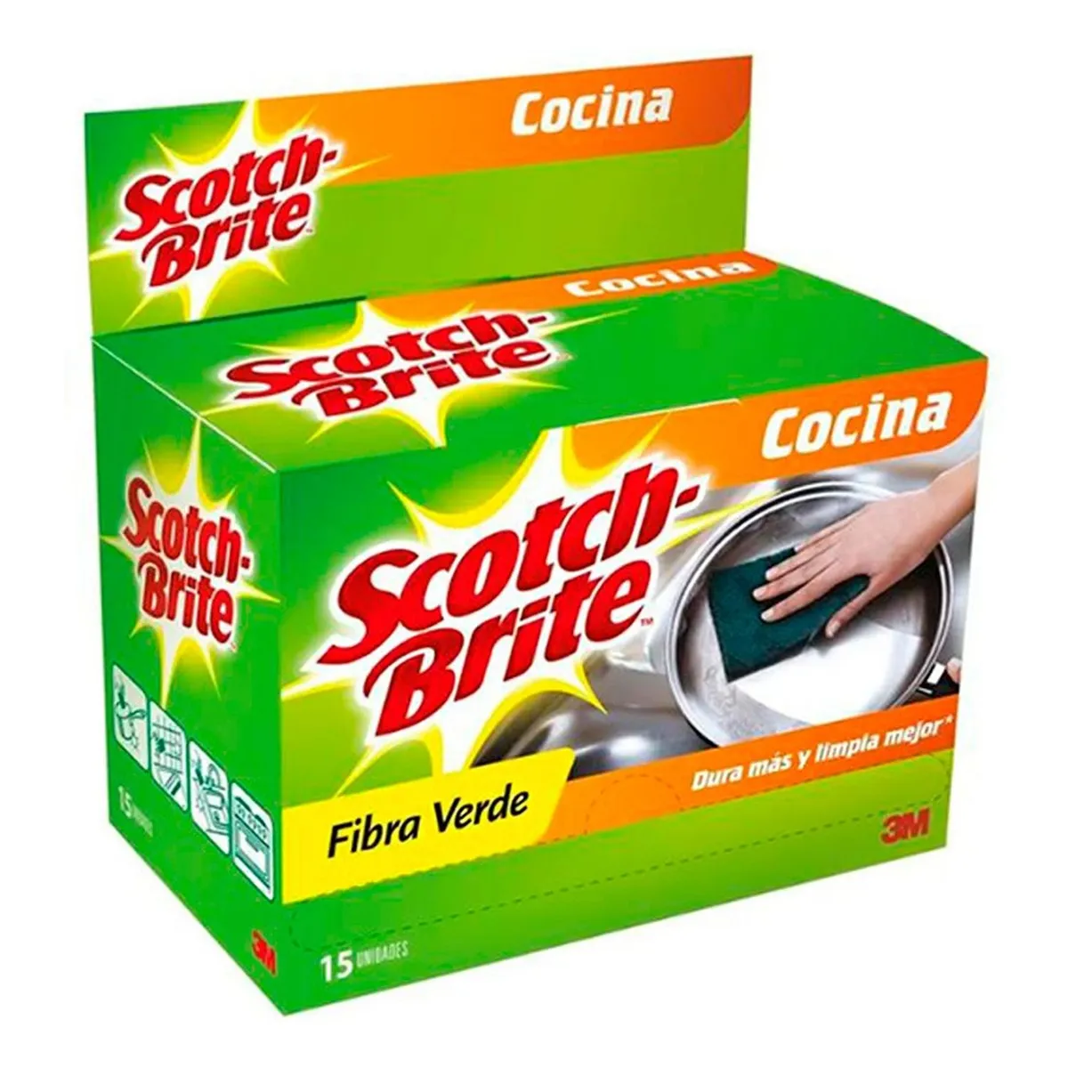 SCOTCH BRITE - Esponja Verde Scotch Brite Display x15